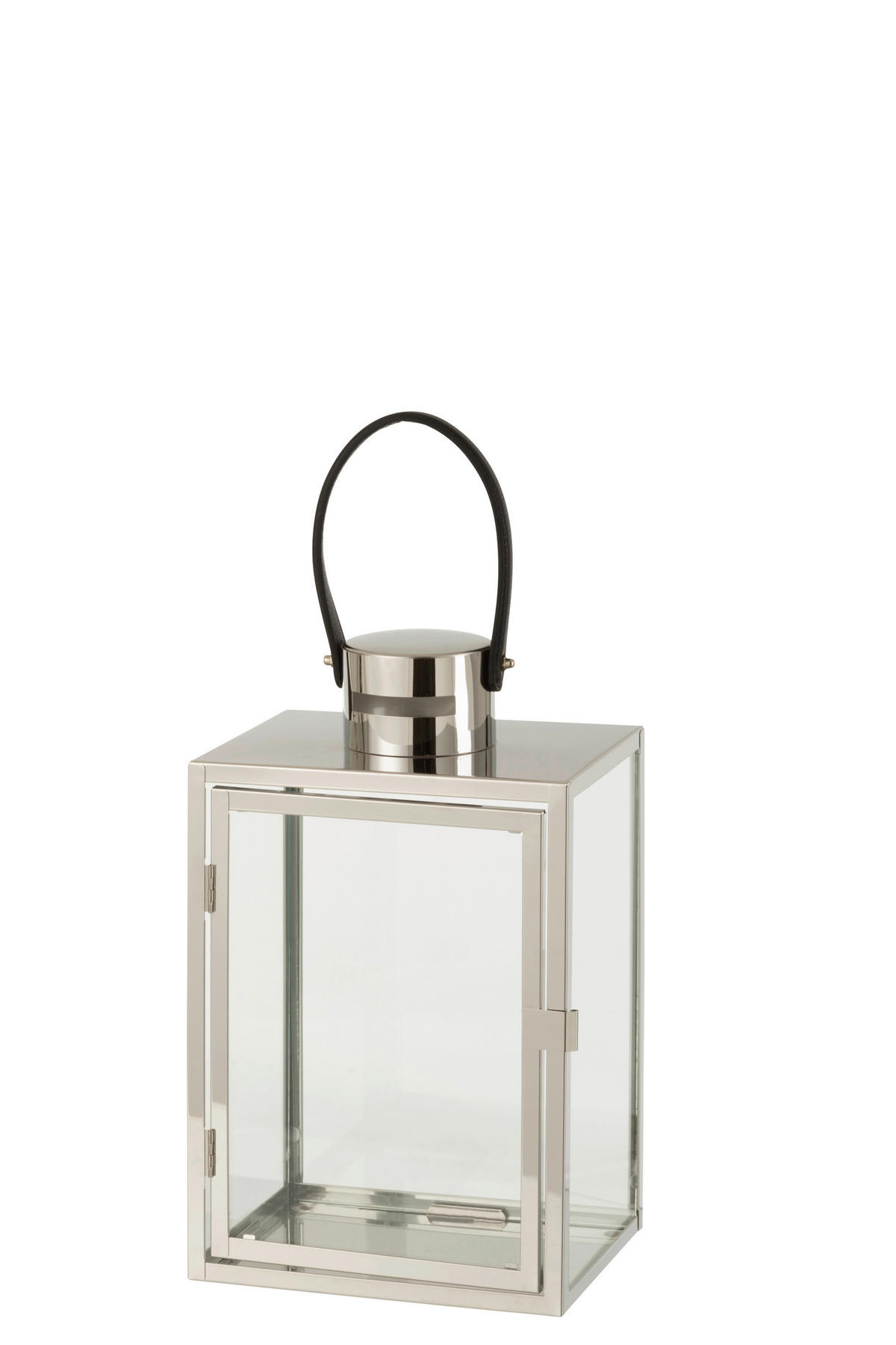 LATERNE - Silberfarben, Basics, Glas/Metall (20,5/15,5/44cm) - Ambia Home