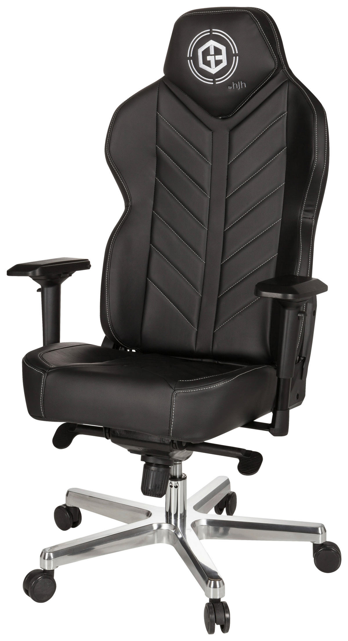 GAMINGSTUHL Schwarz Kunststoff, Textil   - Schwarz/Alufarben, MODERN, Kunststoff/Textil (70/139/58cm) - MID.YOU