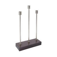 KERZENHALTER - Lila/Silberfarben, Trend, Metall (26/39,5/9cm) - Kayoom