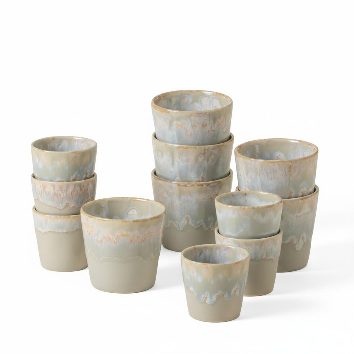 ESPRESSO & KAFFEETASSENSET GRESPRESSO 12-teilig  - Hellgrau, Basics, Keramik - Costa Nova