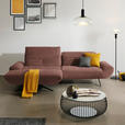 ECKSOFA  in Chenille Rotbraun  170-195/280 cm  - Rotbraun/Schwarz, Design, Textil/Metall (170-195/280cm) - Dieter Knoll
