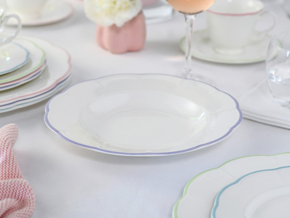 KOMBI SERVIS Florine Bunt   - svijetlo ružičasta/boje limete, Basics, keramika - Creatable