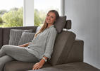 ECKSOFA Anthrazit Mikrofaser  - Anthrazit/Alufarben, Design, Textil/Metall (275/242cm) - Dieter Knoll