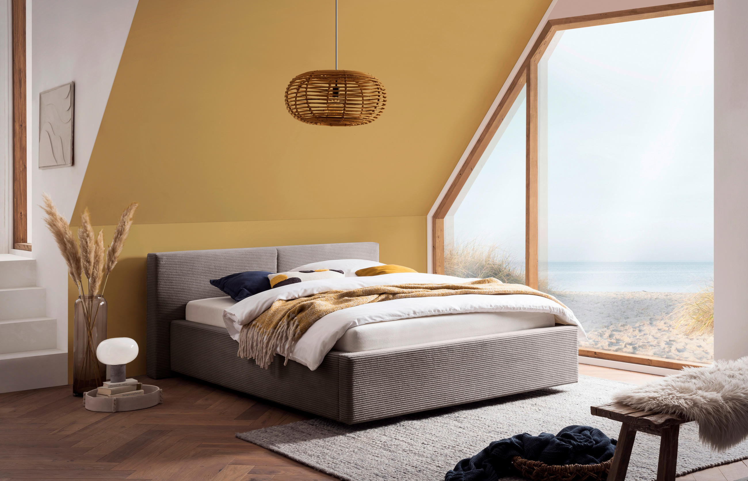 POLSTERBETT 140/200 cm  in Taupe  - Taupe, Basics, Textil (140/200cm) - Xora