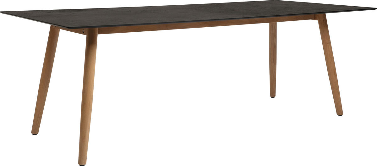 GARTENTISCH Kunststoff Grau rechteckig  - Grau/Teakfarben, MODERN, Holz/Kunststoff (220/100/73,5cm) - Stern