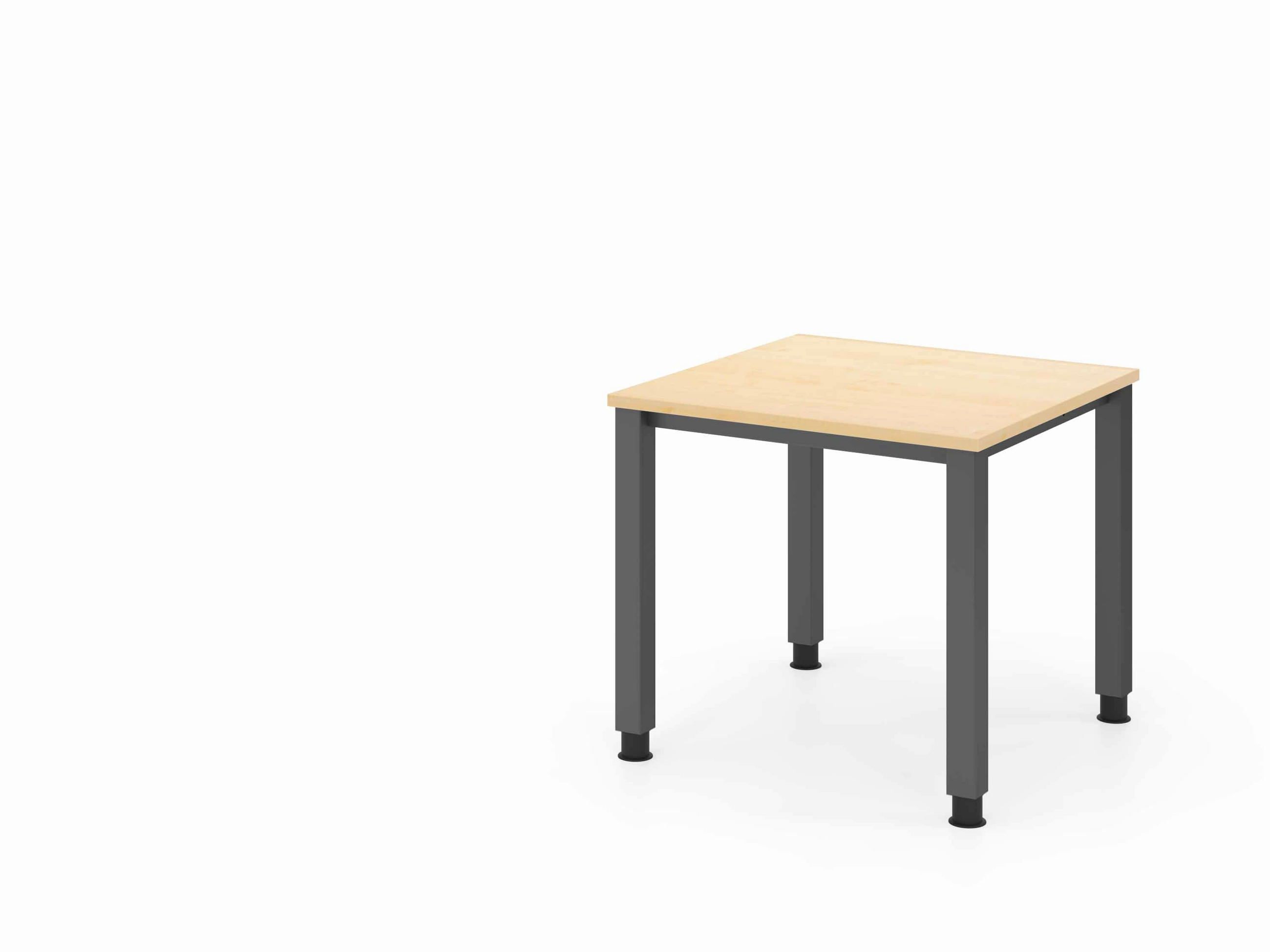 SCHREIBTISCH 80/80/68,5-81 cm Graphitfarben, Ahornfarben  - Ahornfarben/Graphitfarben, Basics, Holzwerkstoff/Metall (80/80/68,5-81cm) - Venda