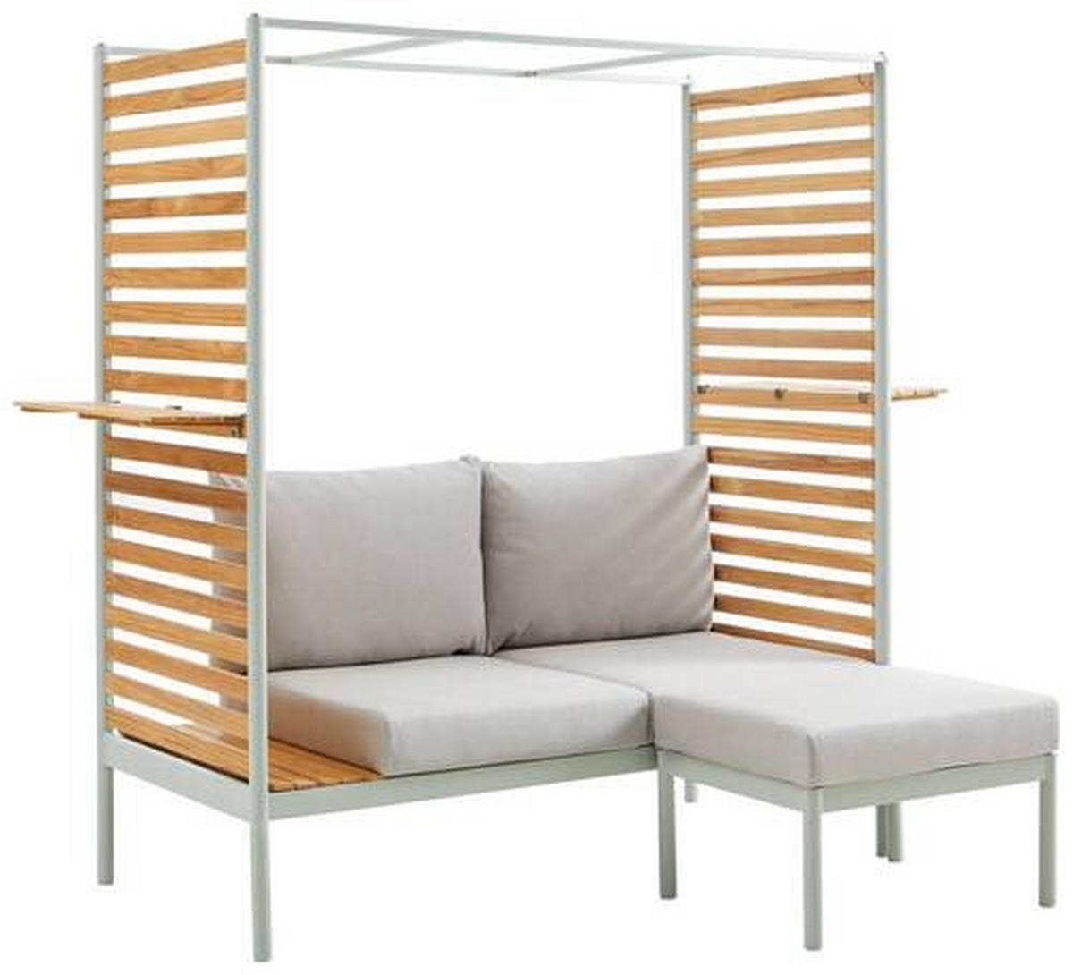 GARTENSET  - Hellgrau/Mintgrün, Design, Holz/Textil (169/170,5/77cm) - Ambia Garden