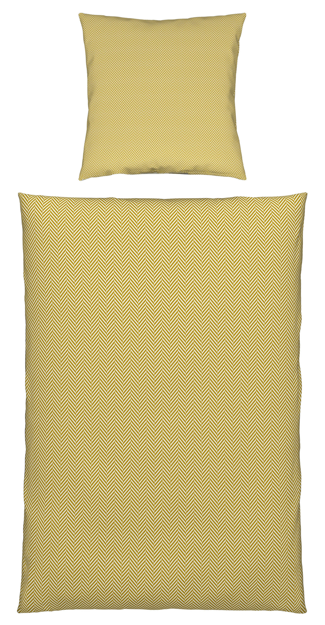 BETTWÄSCHE Flanell 135/200 cm  - Goldfarben, Textil (135/200cm) - Novel