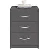 NOČNÍ STOLEK, barvy grafitu, 38,5/54/28,2 cm - šedá/černá, Basics, kompozitní dřevo/plast (38,5/54/28,2cm) - Carryhome