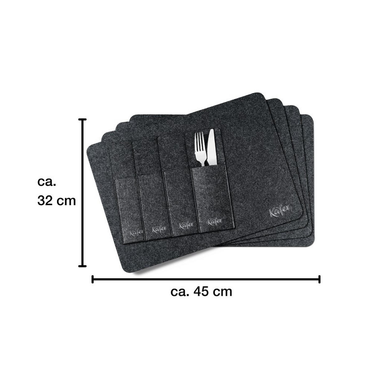 NAMIZNI POGRINJEK   45/32 cm       antracit  - antracit, Basics, tekstil (45/32cm) - Käfer