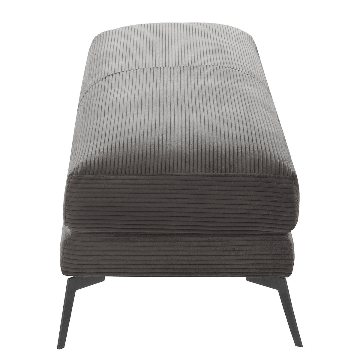 HOCKER Textil Grau  - Schwarz/Grau, Design, Textil/Metall (163/46/62cm) - Livetastic