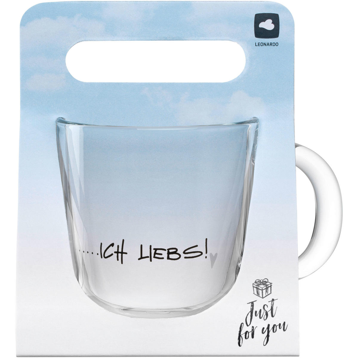 TASSE EMOZIONE   400 ml  - Transparent/Hellgrau, Basics, Glas (12,5/10,0/8,7cm) - Leonardo