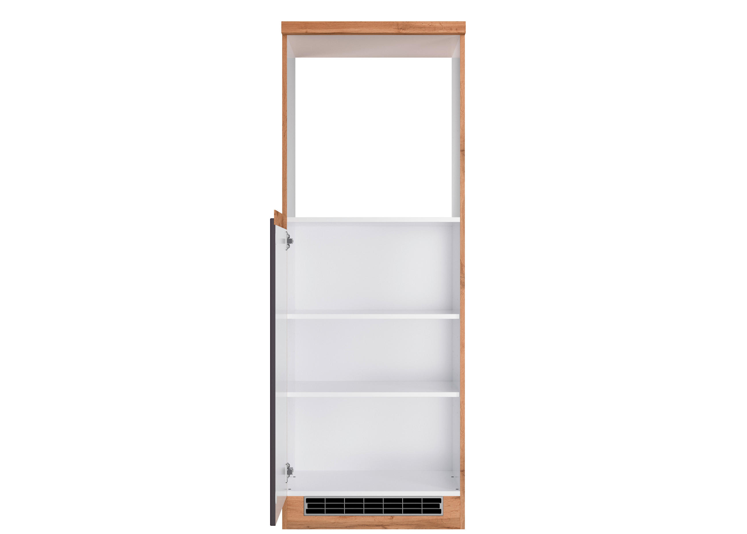 HERDUMBAUSCHRANK 60/166/60 cm  in Grau, Eiche Wotan  - Eiche Wotan/Grau, Design, Holzwerkstoff (60/166/60cm) - Held