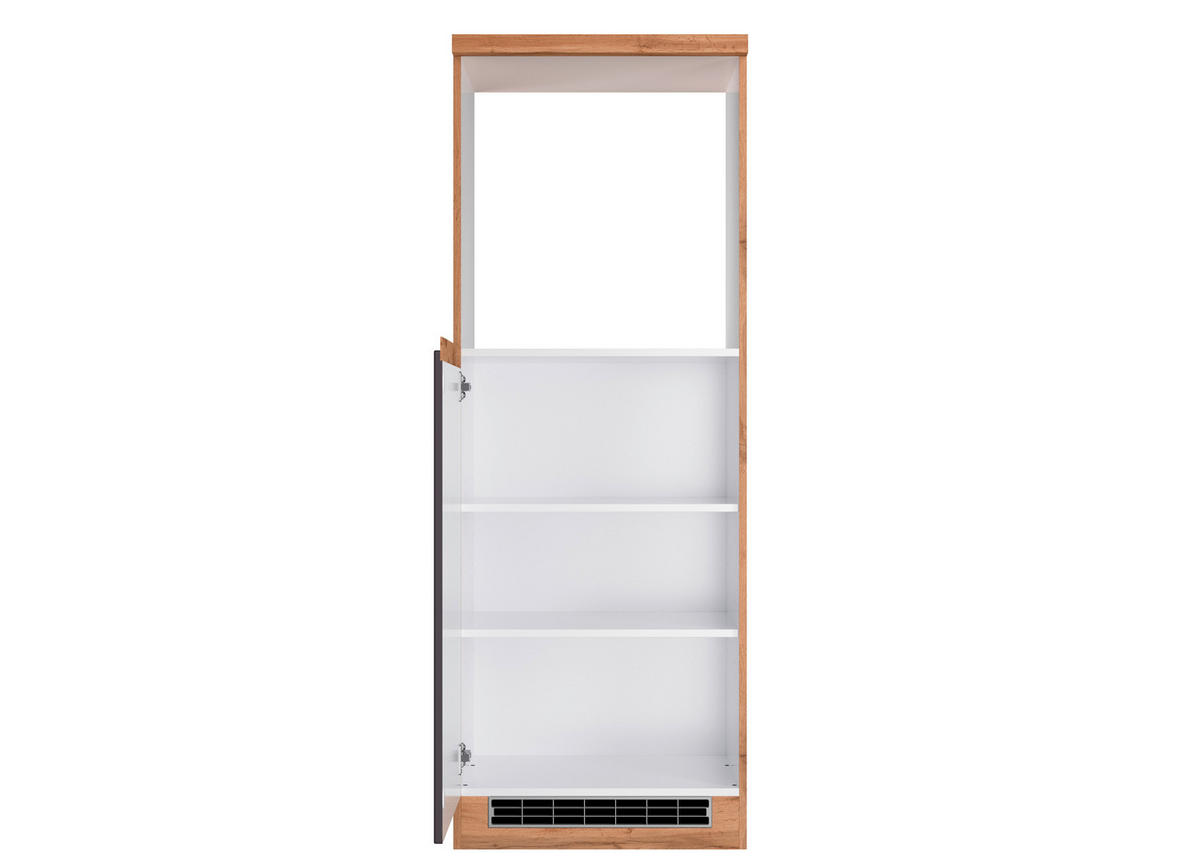 HERDUMBAUSCHRANK 60/166/60 cm  in Grau, Eiche Wotan  - Eiche Wotan/Grau, Design, Holzwerkstoff (60/166/60cm) - Held
