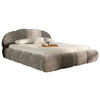 POLSTERBETT 180/200 cm,  in Taupe, gepolstertes Kopfteil, Lattenrost, Bettkasten,  - Taupe/Schwarz, Design, Holz/Textil (180/200cm) - Chameo