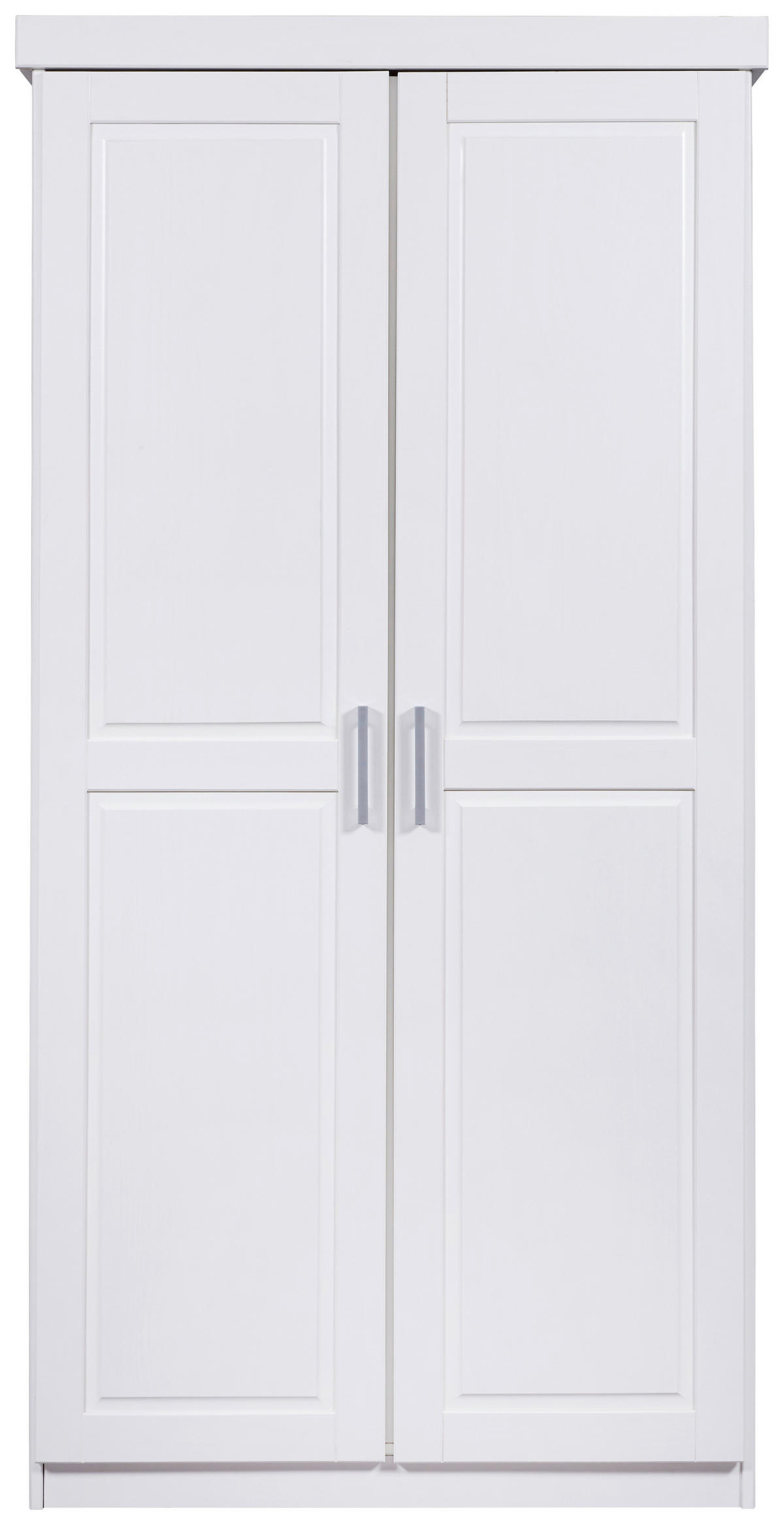 DREHTÜRENSCHRANK  in Weiß  - Silberfarben/Weiß, LIFESTYLE, Holz/Kunststoff (95/190/55cm) - MID.YOU