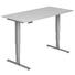 SCHREIBTISCH - Silberfarben/Weiß, KONVENTIONELL, Holzwerkstoff/Metall (160/63,5-128,5/80cm) SCHREIBTISCH - Silberfarben/Weiß, KONVENTIONELL, Holzwerkstoff/Metall (160/63,5-128,5/80cm)