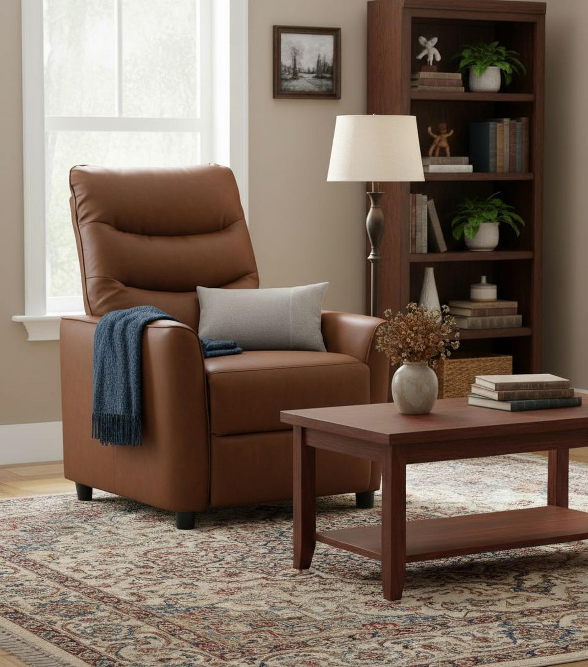 FERNSEHSESSEL Lederlook Braun  - Schwarz/Braun, Konventionell, Textil/Metall (76/105/88cm) - MID.YOU