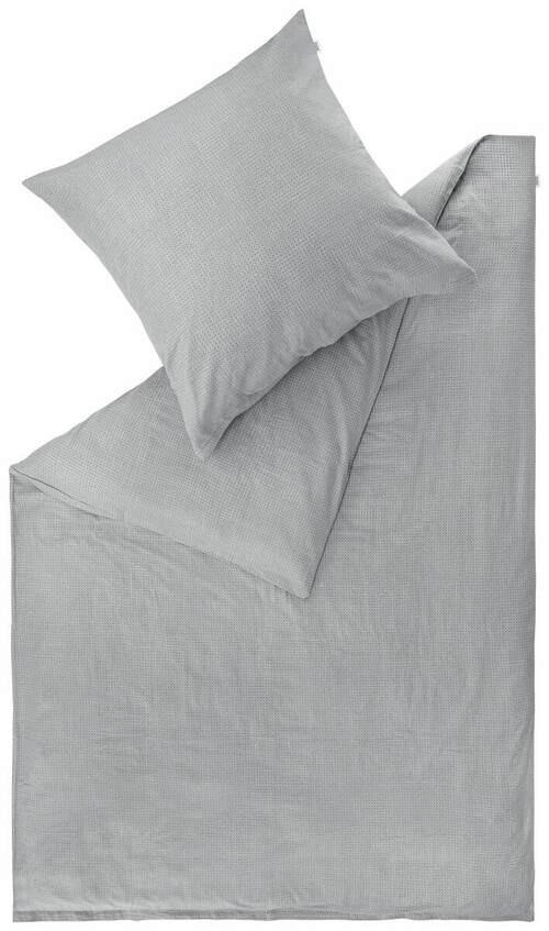 WENDEBETTWÄSCHE SW-Grid grau Flanell 155/220 cm  - Grau, Design, Textil (155/220cm) - Schöner Wohnen