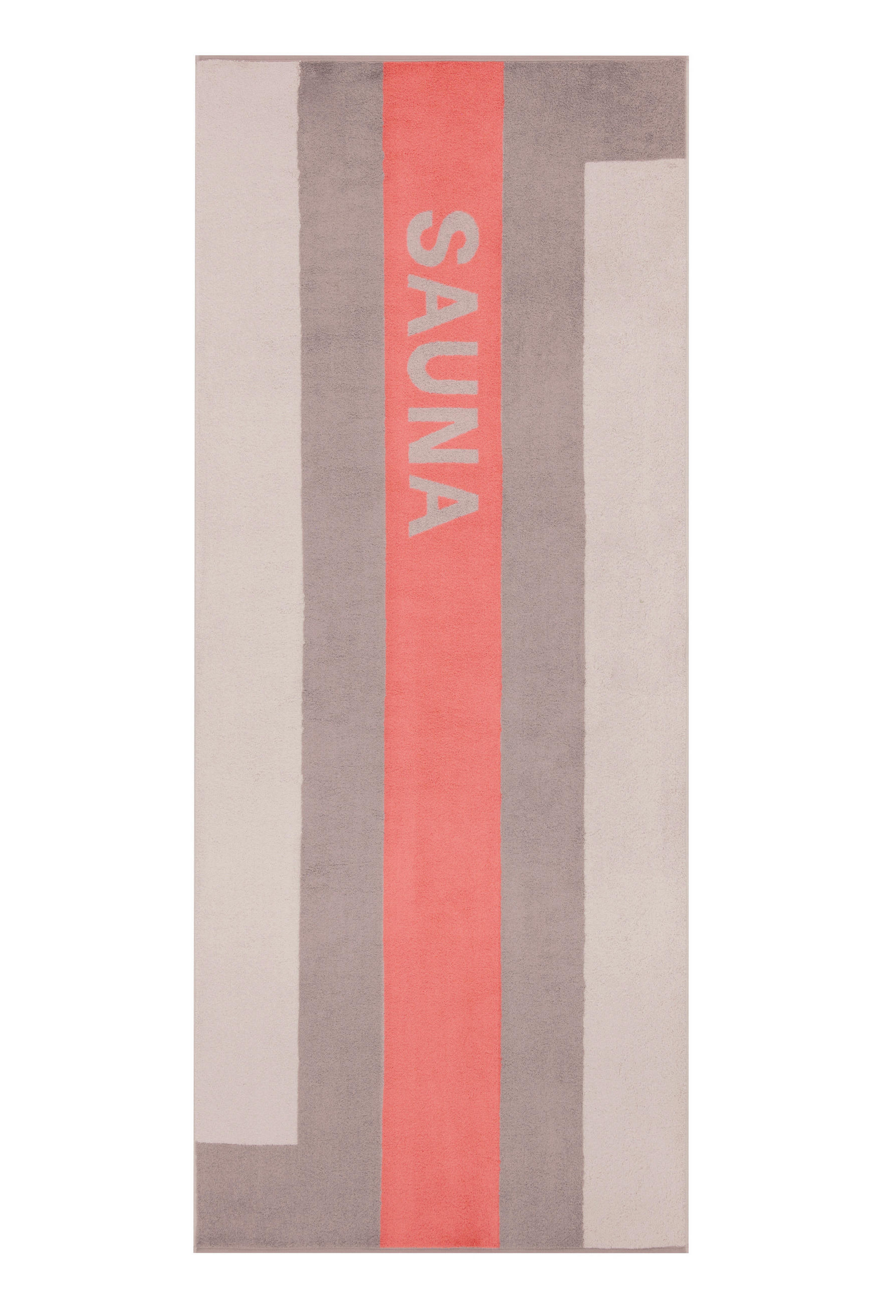 SAUNATUCH SAUNA Beige, Rot, Hellbraun  - Hellbraun/Beige, Basics, Textil (80/200cm) - Cawoe