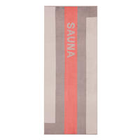 SAUNATUCH SAUNA Beige, Rot, Hellbraun  - Hellbraun/Beige, Basics, Textil (80/200cm) - Cawoe