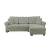 ECKSOFA in Grau  - Buchefarben/Grau, Design, Holz/Textil (266/161cm) - MID.YOU