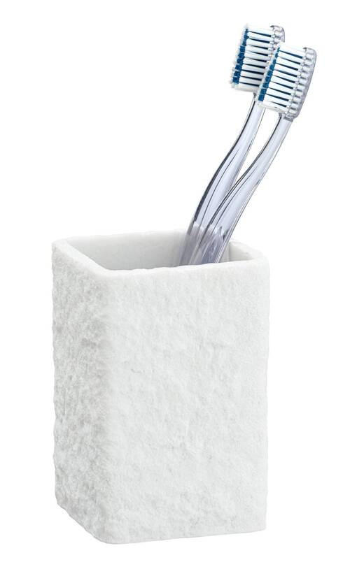 ZAHNPUTZBECHER Kunststoff  - Weiss, Basics, Kunststoff (7,5/11/7,5cm) - Wenko