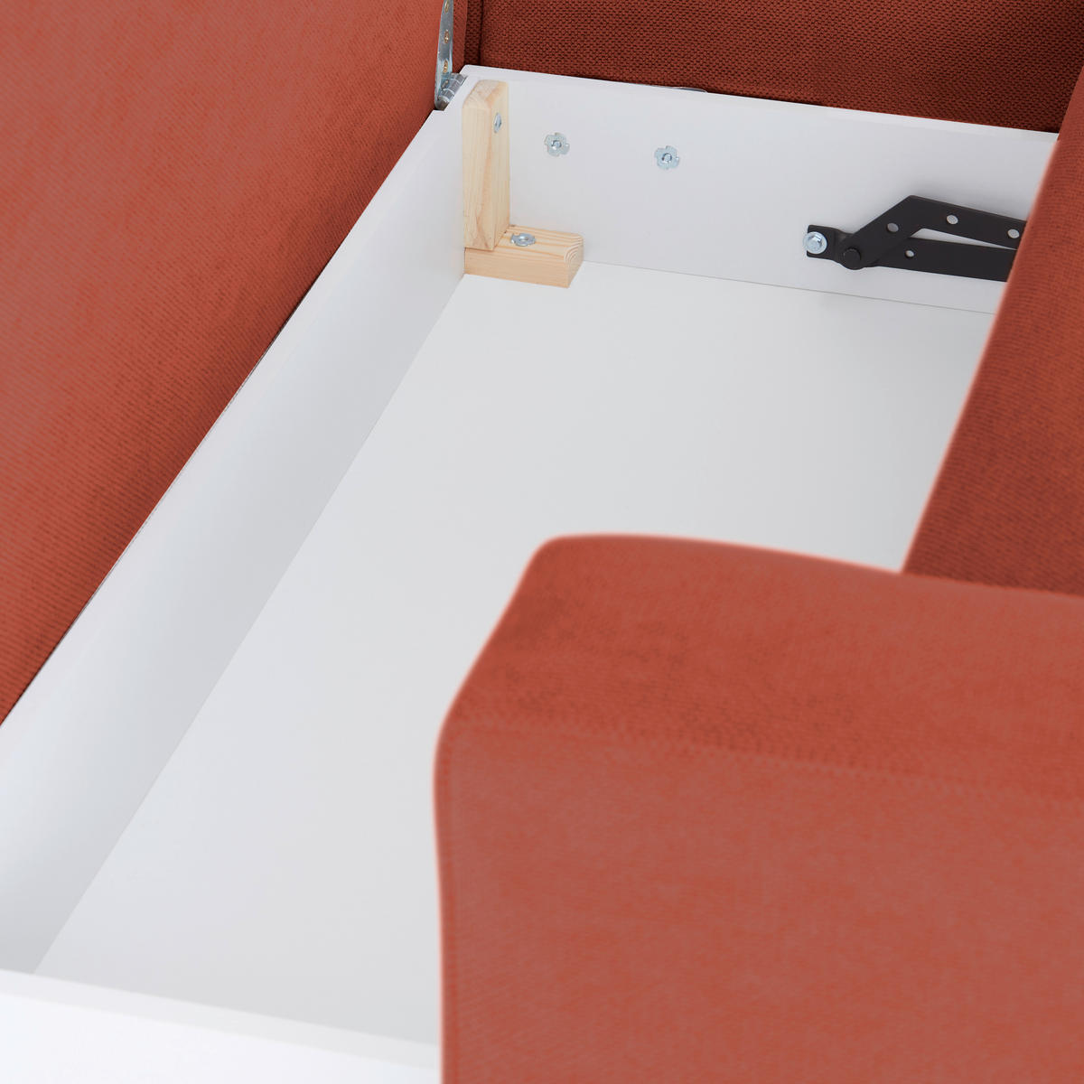 ECKSOFA in Rostfarben  - Rostfarben/Schwarz, Modern, Textil/Metall (238/162cm) - Ondega