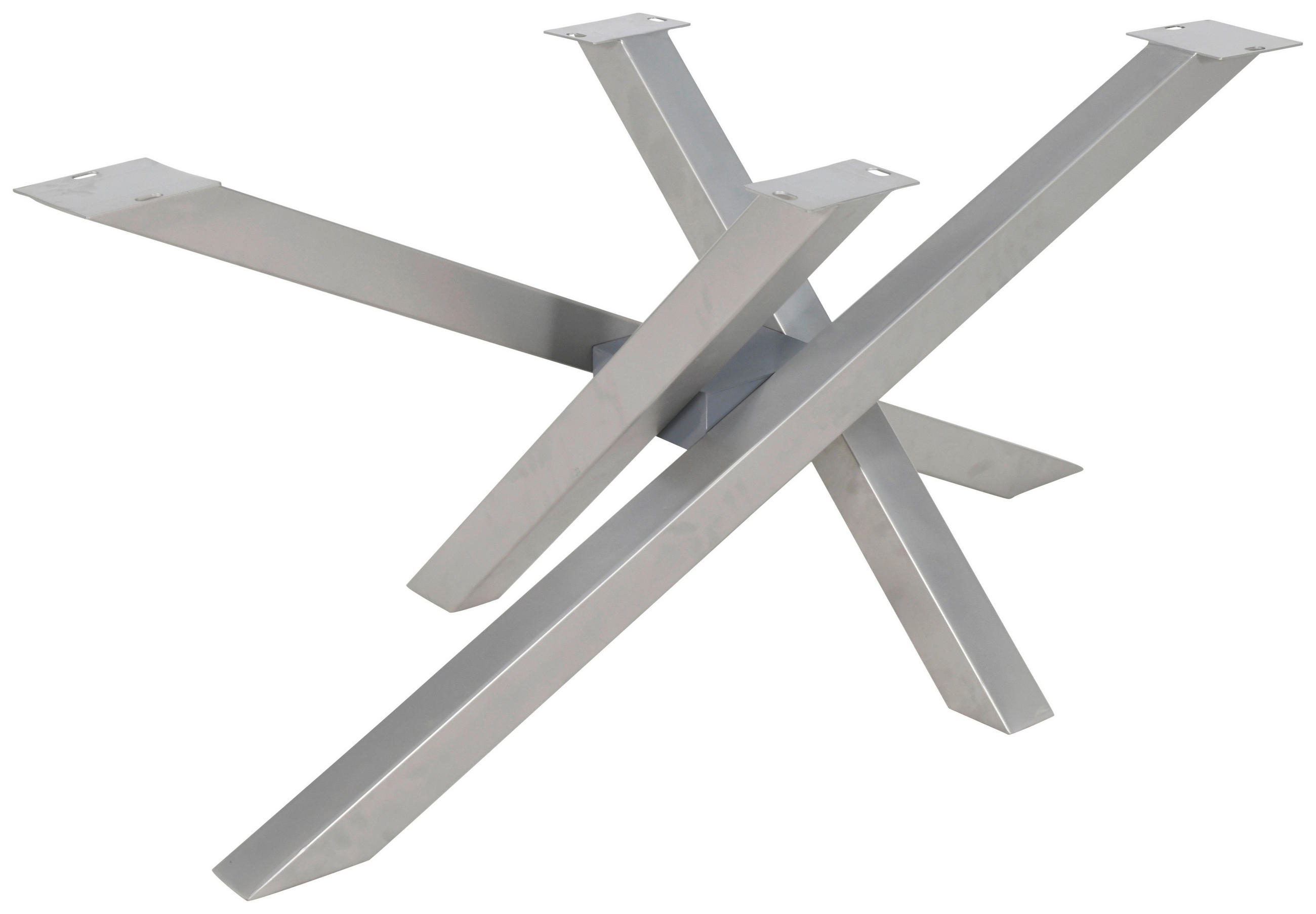 TISCHGESTELL Silberfarben  - Silberfarben, MODERN, Metall (160/70/72cm) - Boxxx