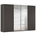 SCHWEBETÜRENSCHRANK  in Graphitfarben  - Chromfarben/Graphitfarben, Design, Holzwerkstoff/Metall (316/223/68cm) - Novel