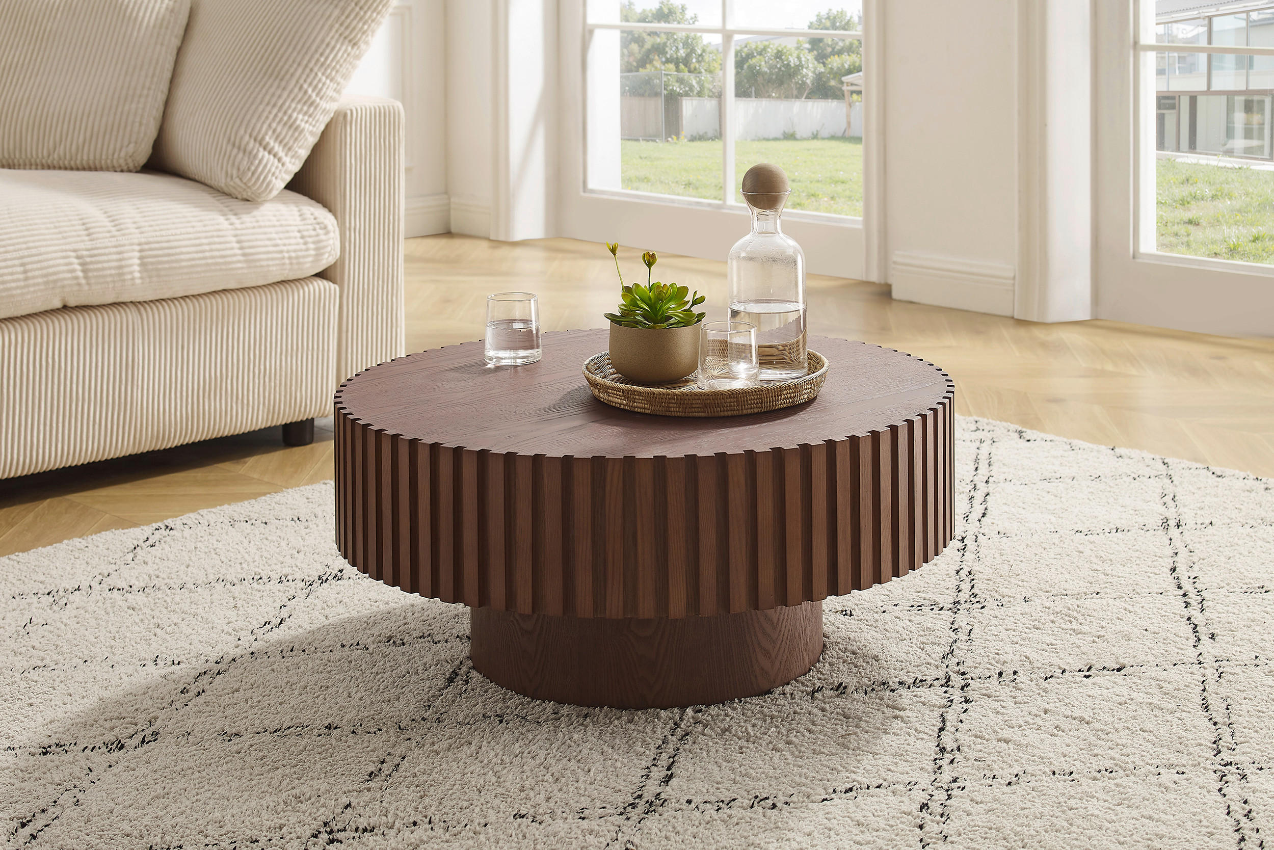 COUCHTISCH in Holzwerkstoff 80/80/34 cm - Walnussfarben, MODERN, Holzwerkstoff (80/80/34cm) - Livetastic