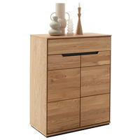 SCHUHSCHRANK Wildeiche massiv Wildeiche  - Wildeiche/Eichefarben, Natur, Holz/Holzwerkstoff (79/101/45cm) - Linea Natura