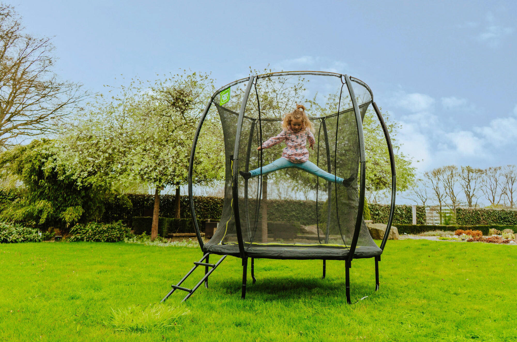 TRAMPOLIN  - Rosa, KONVENTIONELL, Kunststoff/Metall (212/163cm) - EXIT Toys