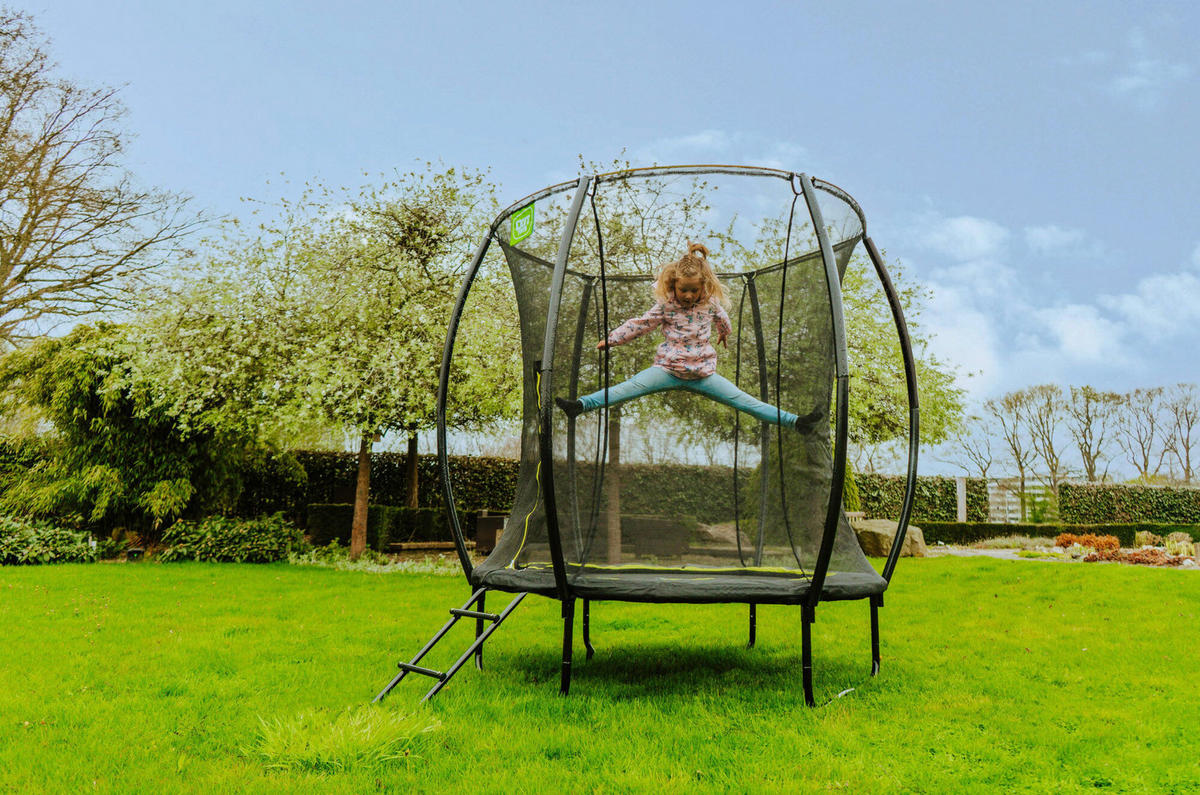 TRAMPOLIN  - Rosa, KONVENTIONELL, Kunststoff/Metall (212/163cm) - EXIT Toys