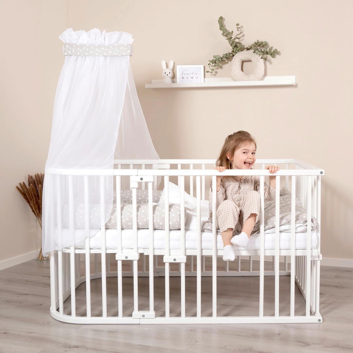HIMMEL BABYBAY  200/135/0,1 cm  - Weiß, Basics, Textil (200/135/0,1cm) - Babybay