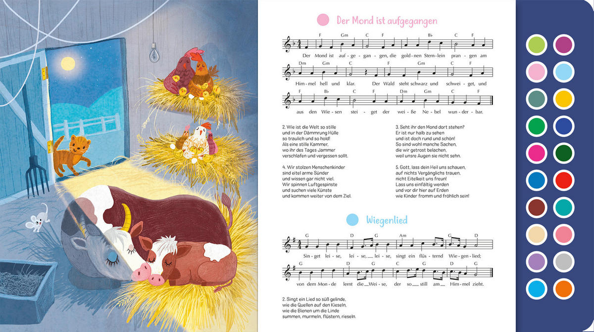 BUCH Sing mit! Gutenachtlieder  - Multicolor, Basics, Papier (24.5/24.5/1,8cm)