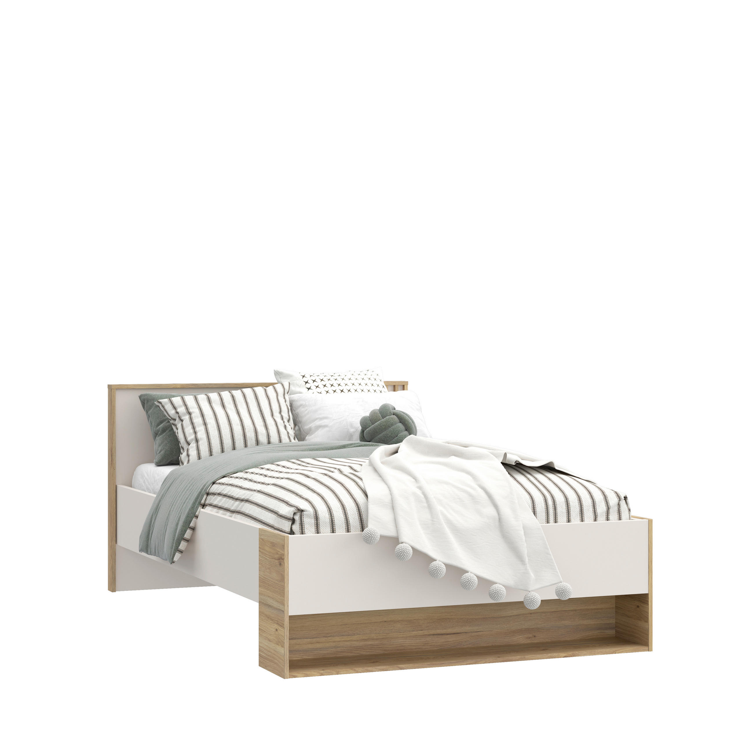 PAT  in culoare lemn stejar, nisipiu   - culoare lemn stejar/nisipiu, Basics, material pe bază de lemn (130/84/210,3cm) - Hom`in