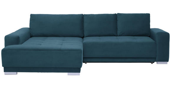 WOHNLANDSCHAFT in Textil Blau - Blau/Silberfarben, Design, Holz/Textil (195/293cm) - Cantus