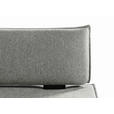 SITZBANK 153/90/65 cm Webstoff Schwarz, Hellgrau Buche massiv  - Hellgrau/Schwarz, Basics, Holz/Textil (153/90/65cm) - Carryhome