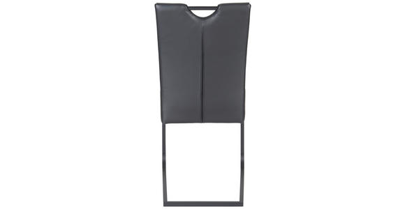 SCHWINGSTUHL in Stahl Echtleder pigmentiert - Schwarz, Design, Leder/Metall (46,5/98/62cm) - Novel