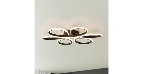 LED-DECKENLEUCHTE Matar 70/10 cm  - Schwarz, Design, Kunststoff/Metall (70/10cm) - Novel