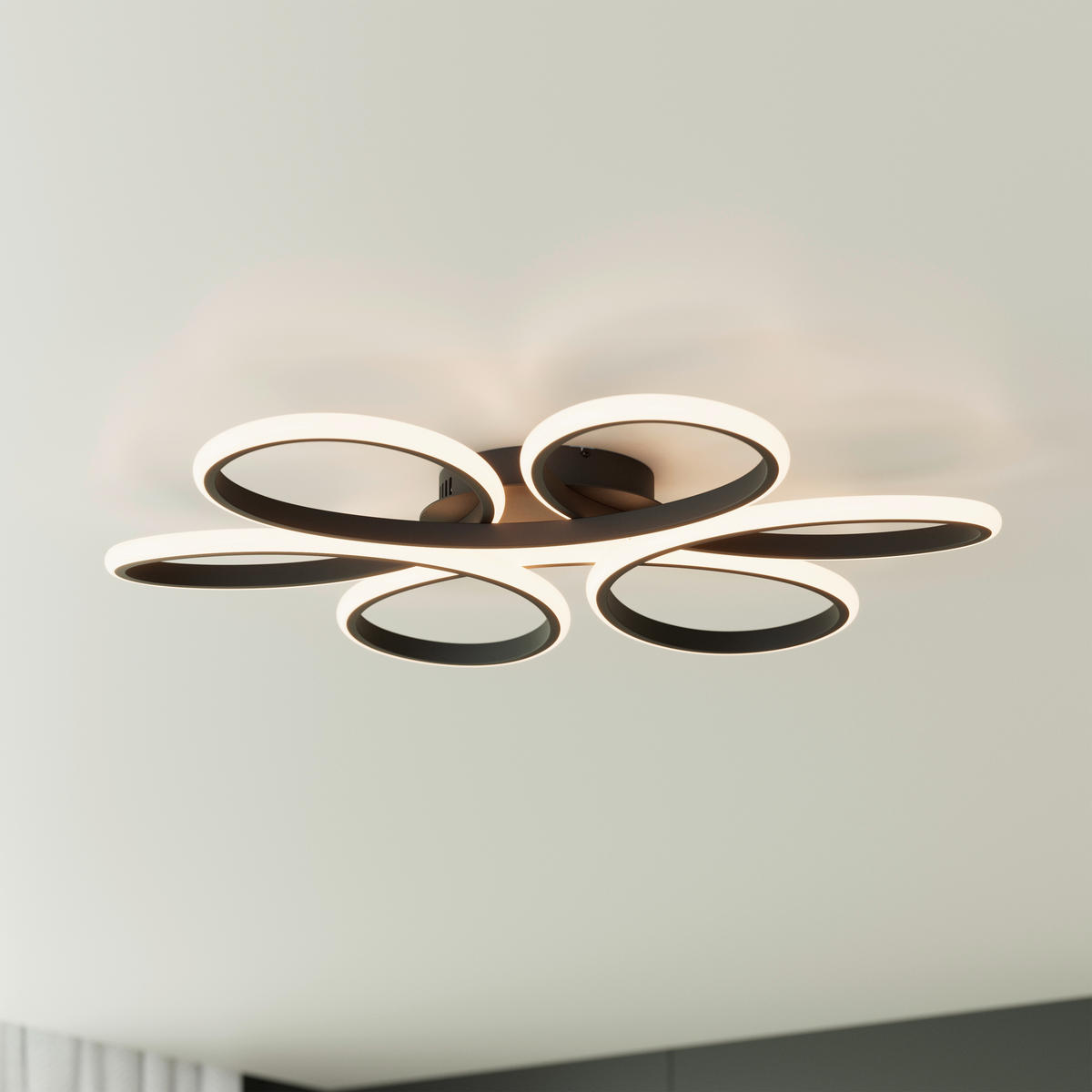 LED SVJETILJKA STROPNA Matar  - crna, Design, metal/plastika (70/10cm) - Novel