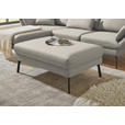 ECKSOFA  in Flachgewebe Naturfarben Armteilverstellung, Relaxfunktion, Drehsitzfunktion  175-224/255-365 cm  - Schwarz/Naturfarben, Design, Textil/Metall (175-224/255-365cm) - Dieter Knoll