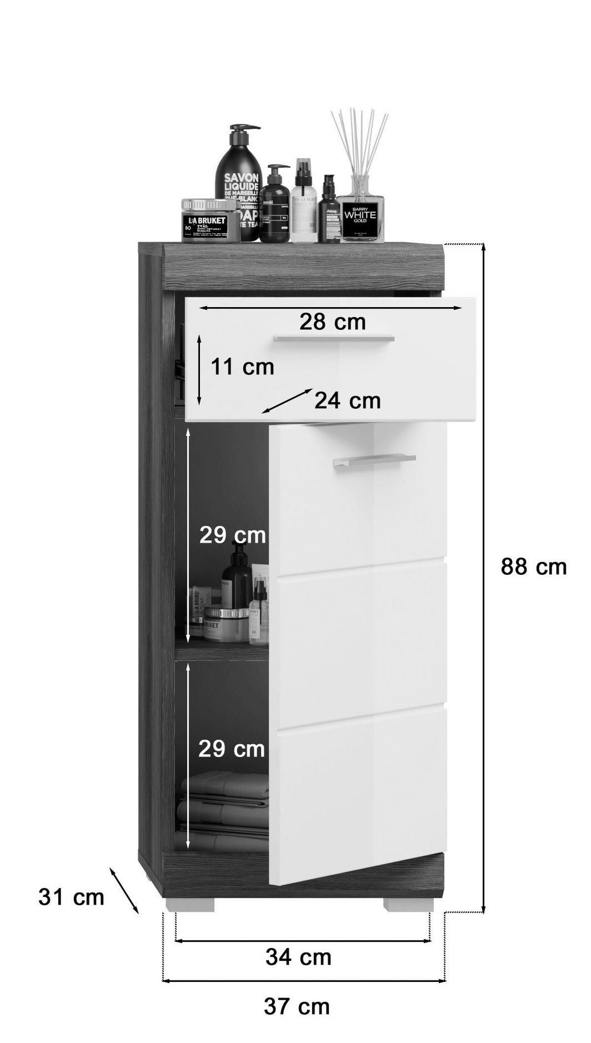 KOPALNICA   - Moderno, umetna masa/leseni material (134cm) - MID.YOU