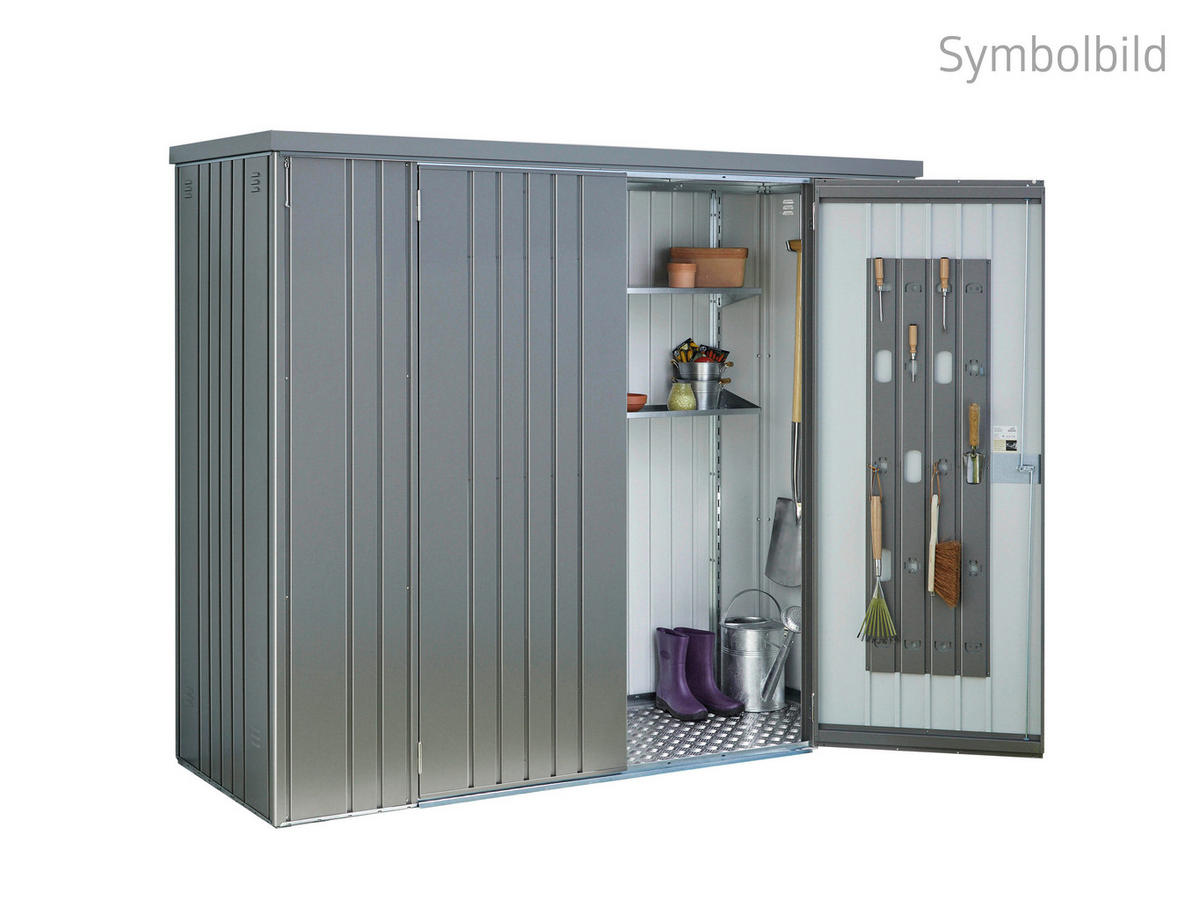 BODENPLATTE 177,5/0,2/69,5 cm  - Alufarben, Design, Metall (177,5/0,2/69,5cm) - Biohort