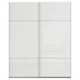 SCHWEBETÜRENSCHRANK 162/223/68 cm 2-türig Grau, Weiß  - Weiß/Grau, KONVENTIONELL, Glas/Holzwerkstoff (162/223/68cm) - Novel