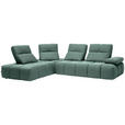 ECKSOFA in Struktur Hellblau  233/313 cm  - Schwarz/Hellblau, Design, Kunststoff/Textil (233/313cm) - Emilio Belluti