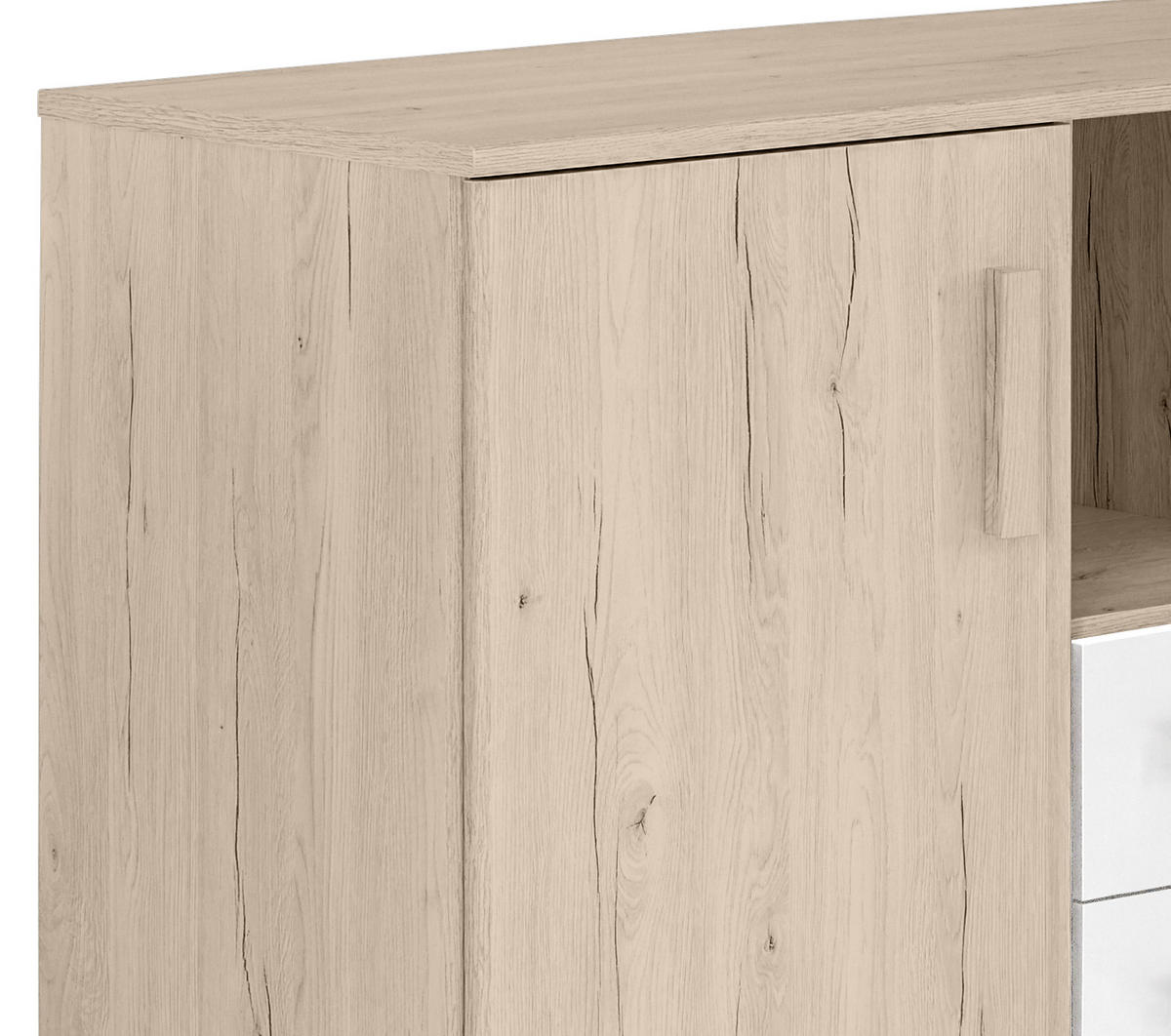 KOMMODE 124/105/41 cm  in Eichefarben, Weiß  - Eichefarben/Weiß, Design, Holzwerkstoff/Kunststoff (124/105/41cm) - MID.YOU