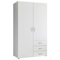 NYÍLÓAJTÓS SZEKRÉNY fehér  - ezüstszínű/fehér, Modern, műanyag/faalapú anyag (101/176/51,3cm) - MID.YOU