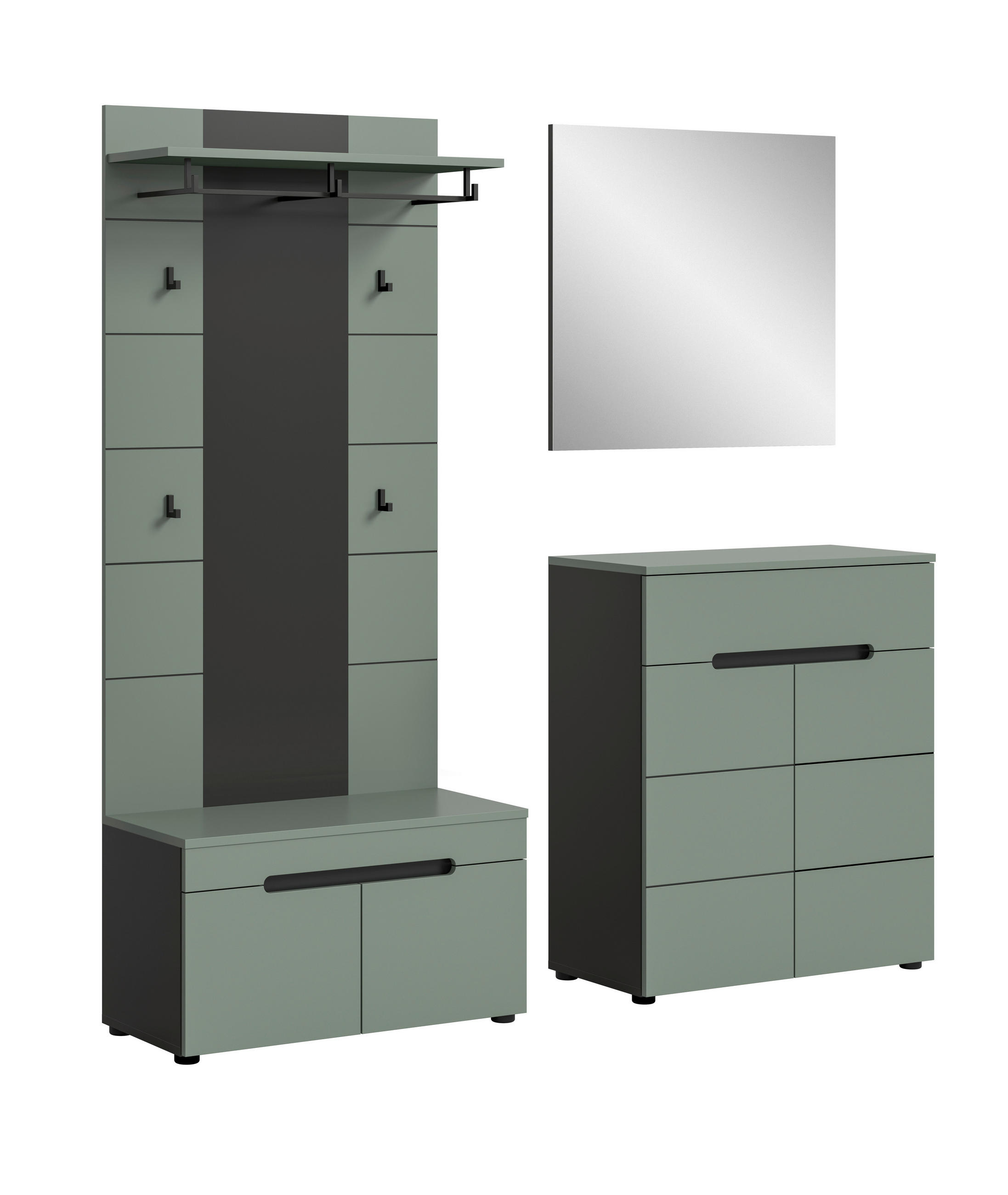 HALLMÖBEL 4 delar i 175/190/37 cm 190/175/37 cm